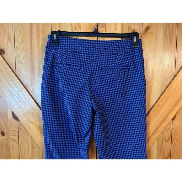 Eric Casual Straight Leg Blue Black Houndstooth Pants Size Small NWT (8735) - Picture 7 of 8